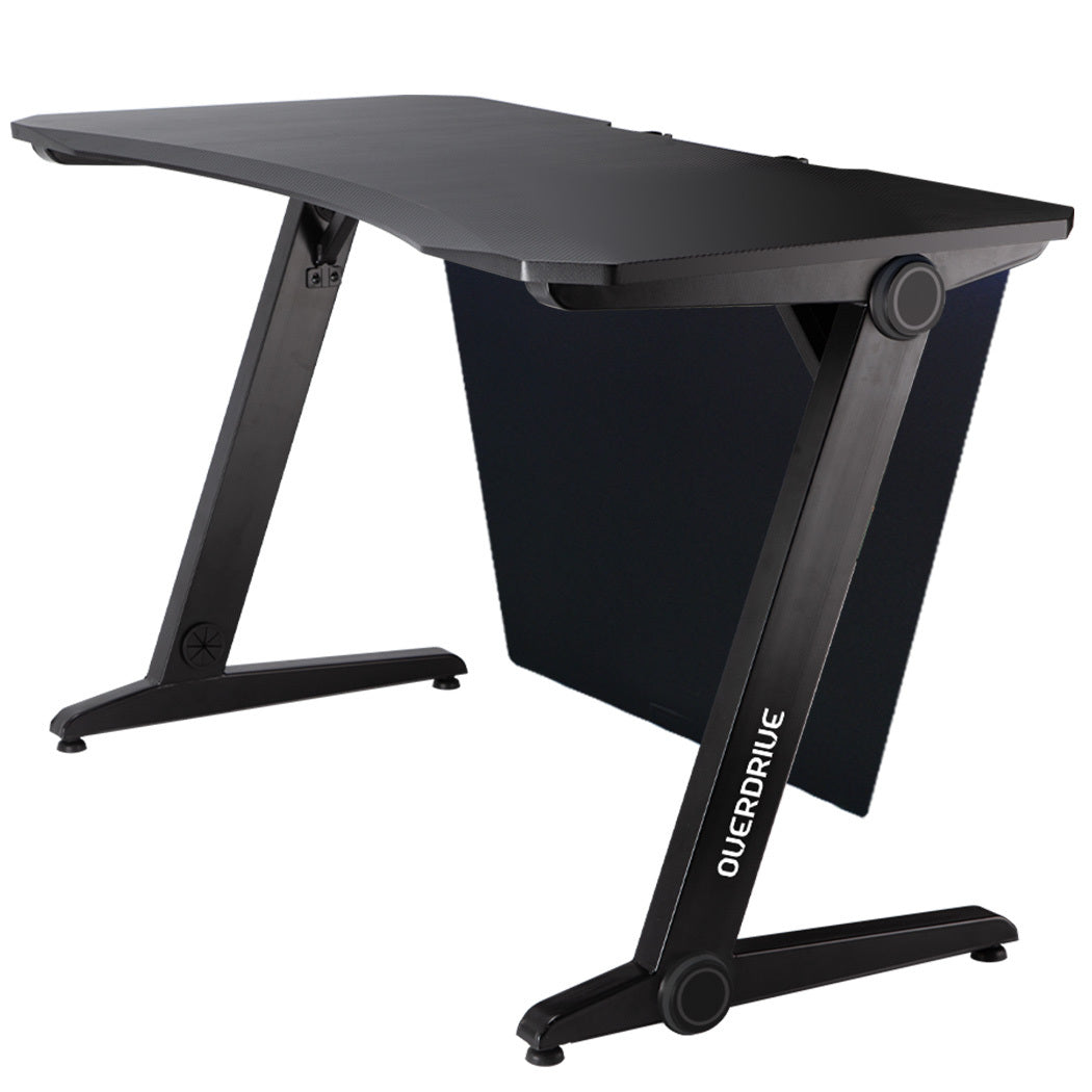 OVERDRIVE Gaming Desk 120cm PC Table Setup Computer Carbon Fiber Style Black - image1
