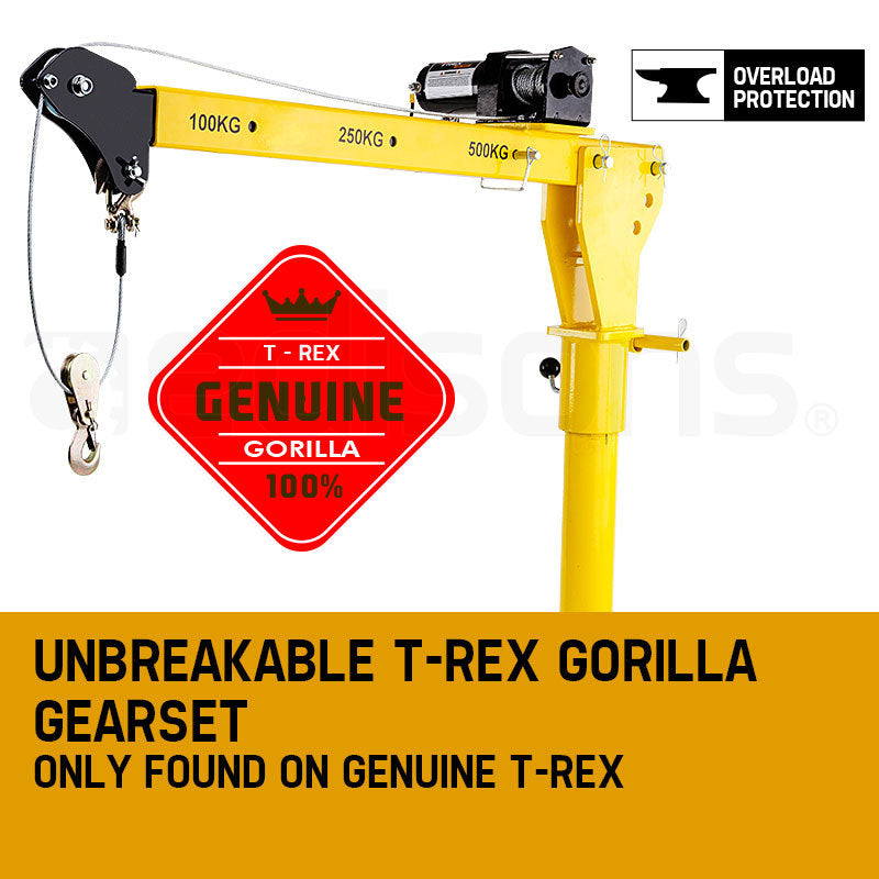 T-REX 800kg Electric Hoist Winch Crane 12V 360 Degree Engine Car Truck Lift - image2