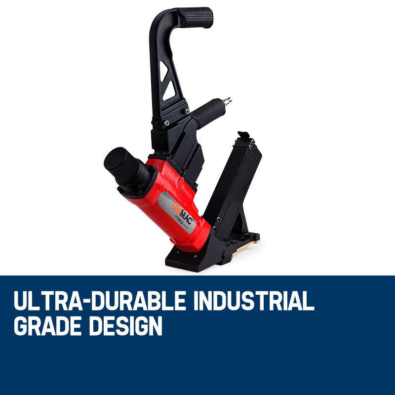 UNIMAC Pneumatic Flooring Nailer Staple Gun Floor Gas Nail Cleat Stapler - image2