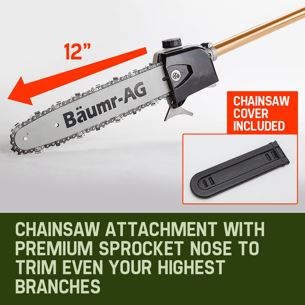 Baumr-AG 65CC Pole Chainsaw Saw Petrol Chain Tree Pruner Extendable Cutter - image7