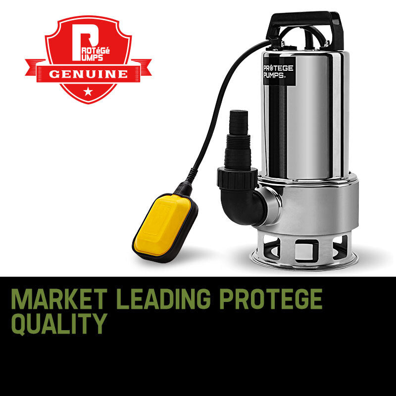 PROTEGE 2000W Submersible Dirty Water Pump Bore Tank Well Steel Automatic - image2