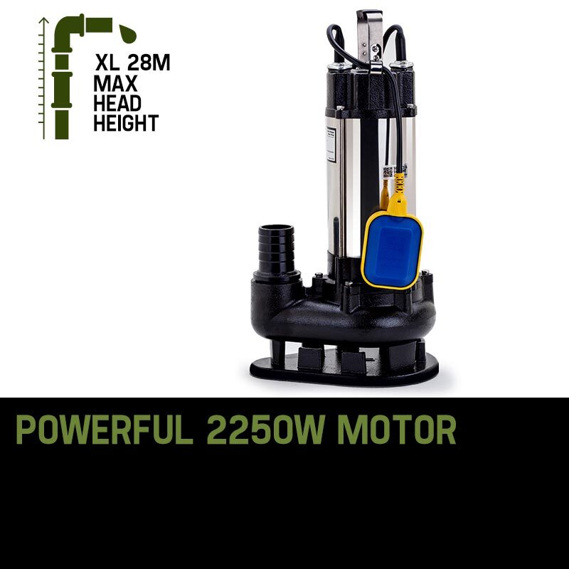 PROTEGE 2250W Submersible Dirty Water Pump Sewage Bore Septic Tank Well Sewerage - image3