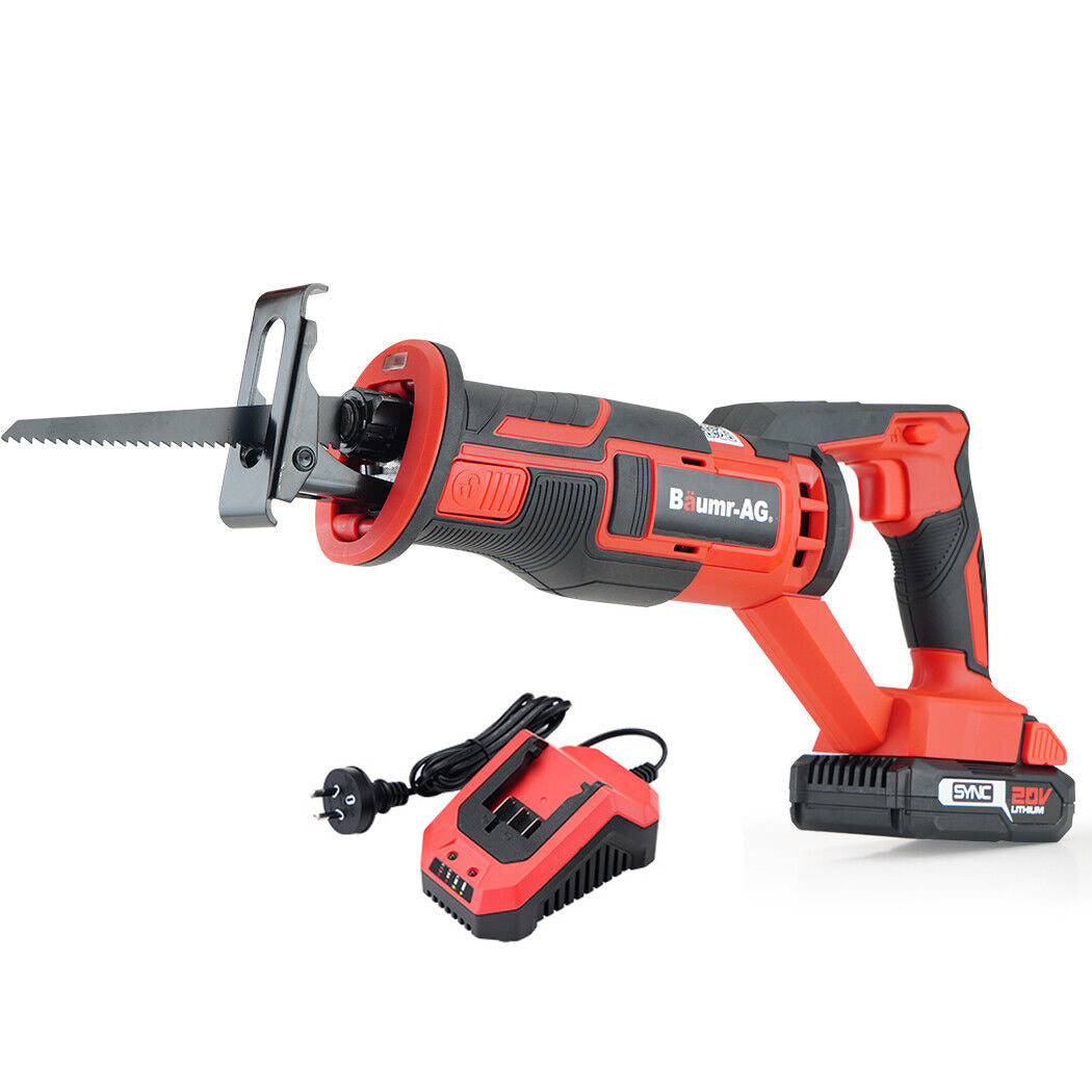 BAUMR-AG Reciprocating Saw 20V Cordless Lithium Electric Saber Recip w/ Battery - image1