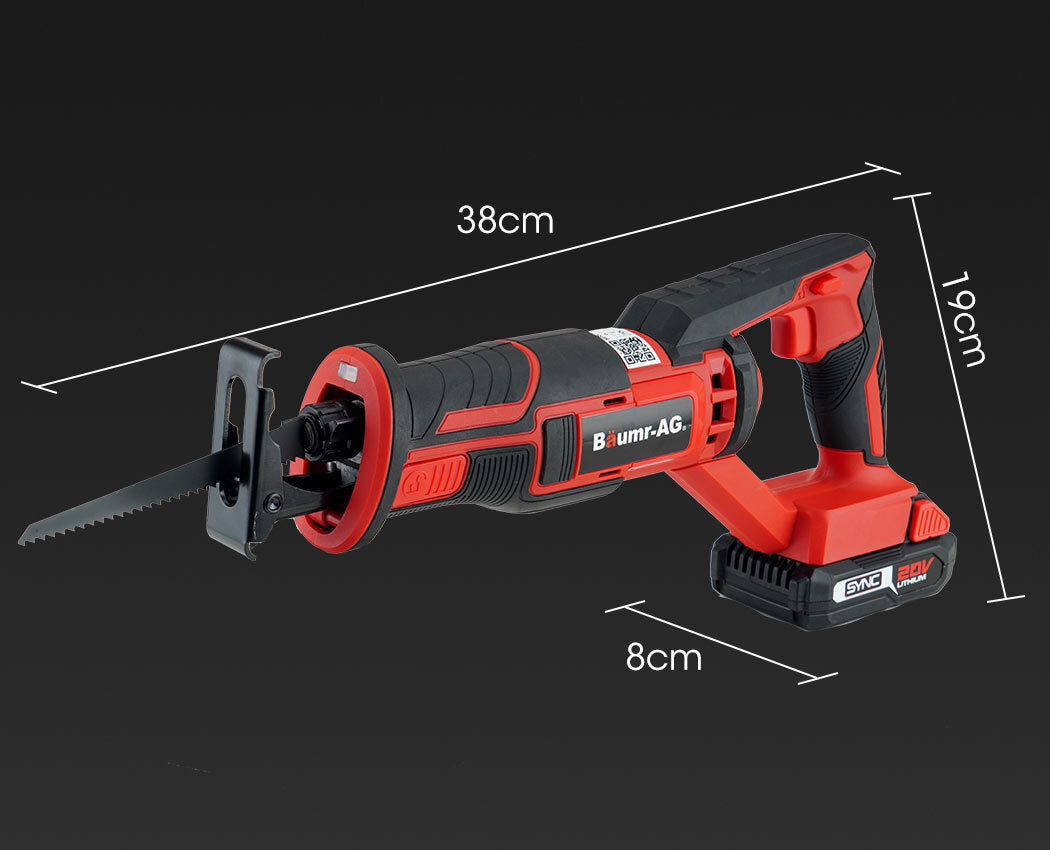 BAUMR-AG Reciprocating Saw 20V Cordless Lithium Electric Saber Recip w/ Battery - image6