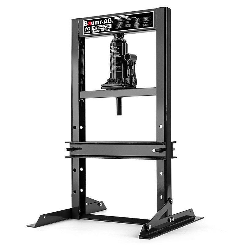 Baumr-AG 10 Tonne Hydraulic Shop Press Workshop Jack Bending Stand H-Frame - image1