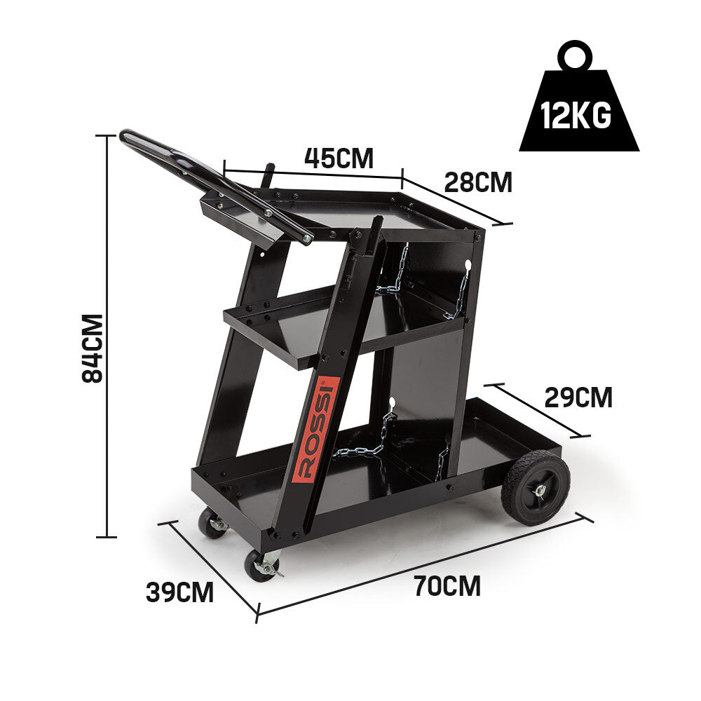 ROSSI Welding Cart Trolley MIG TIG ARC MMA Welder Plasma Cutter Storage Bench - image6