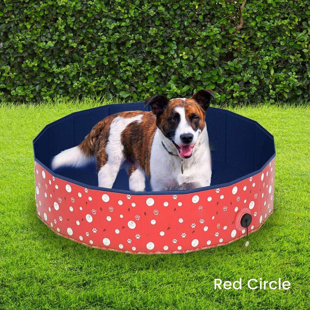 Floofi Pet Pool 120cm*30cm XL Red Circle FI-SB-109-HR - image2