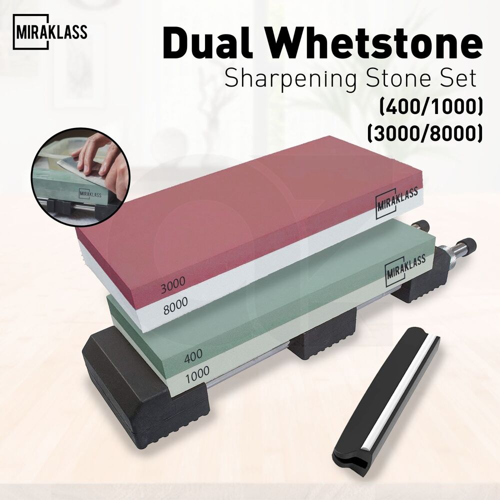 Miraklass Sharpening Stone Set (400/1000+3000/8000 Grit) MK-WS-100-RL - image2