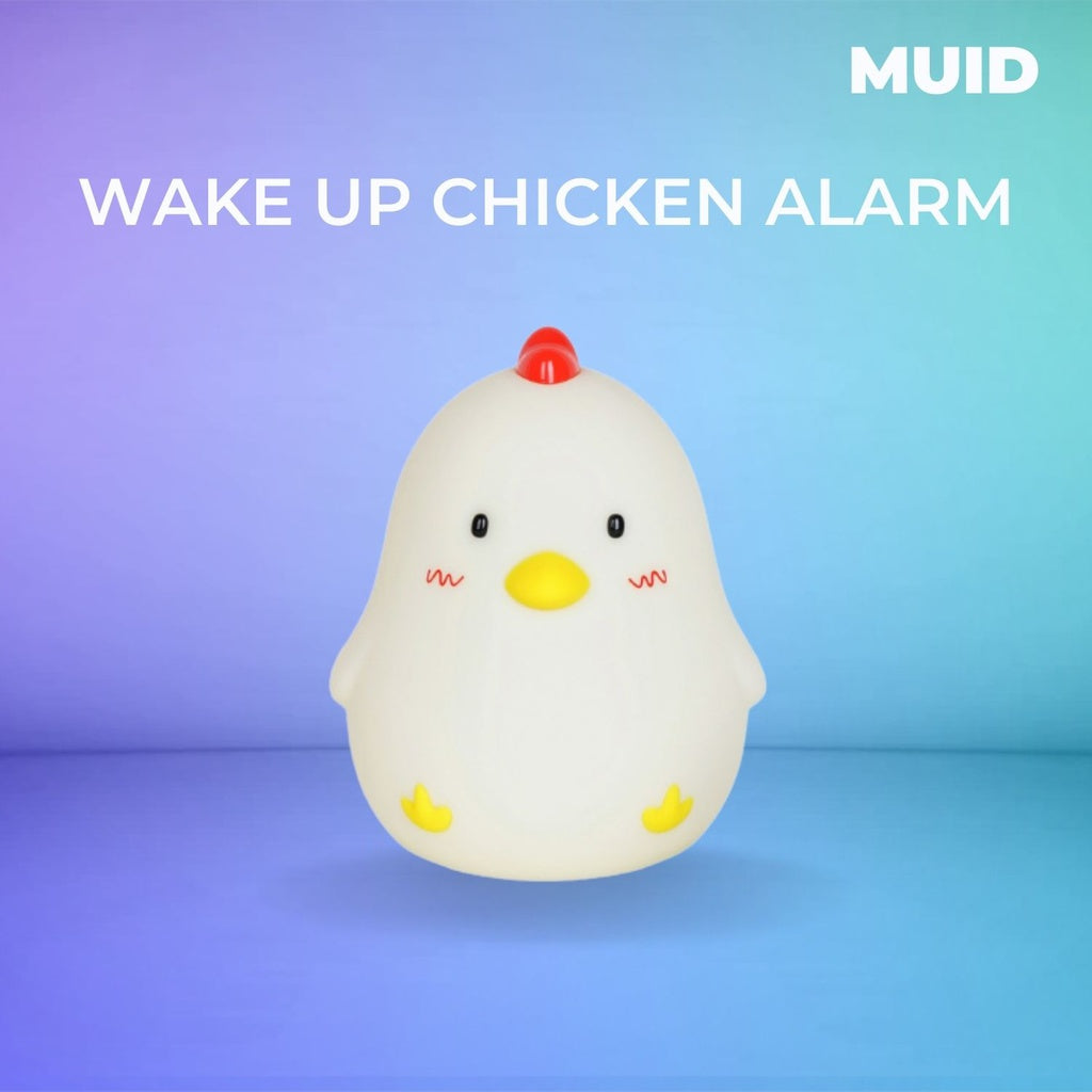 Muid Wake Up Chicken Night Lamp Alarm Clock White HM--104-MUID - image2