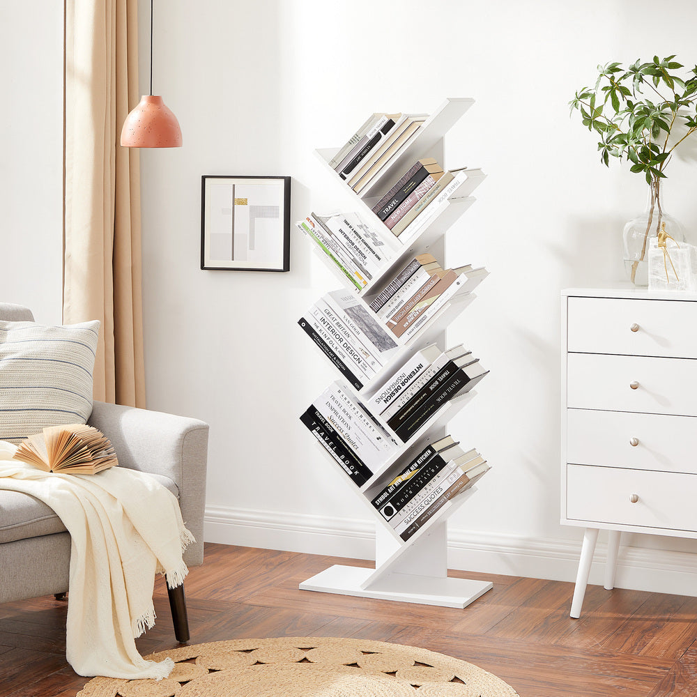 VASAGLE Tree Bookshelf 8 Tier White LBC11WTV1 LBC11WTV1 - image3