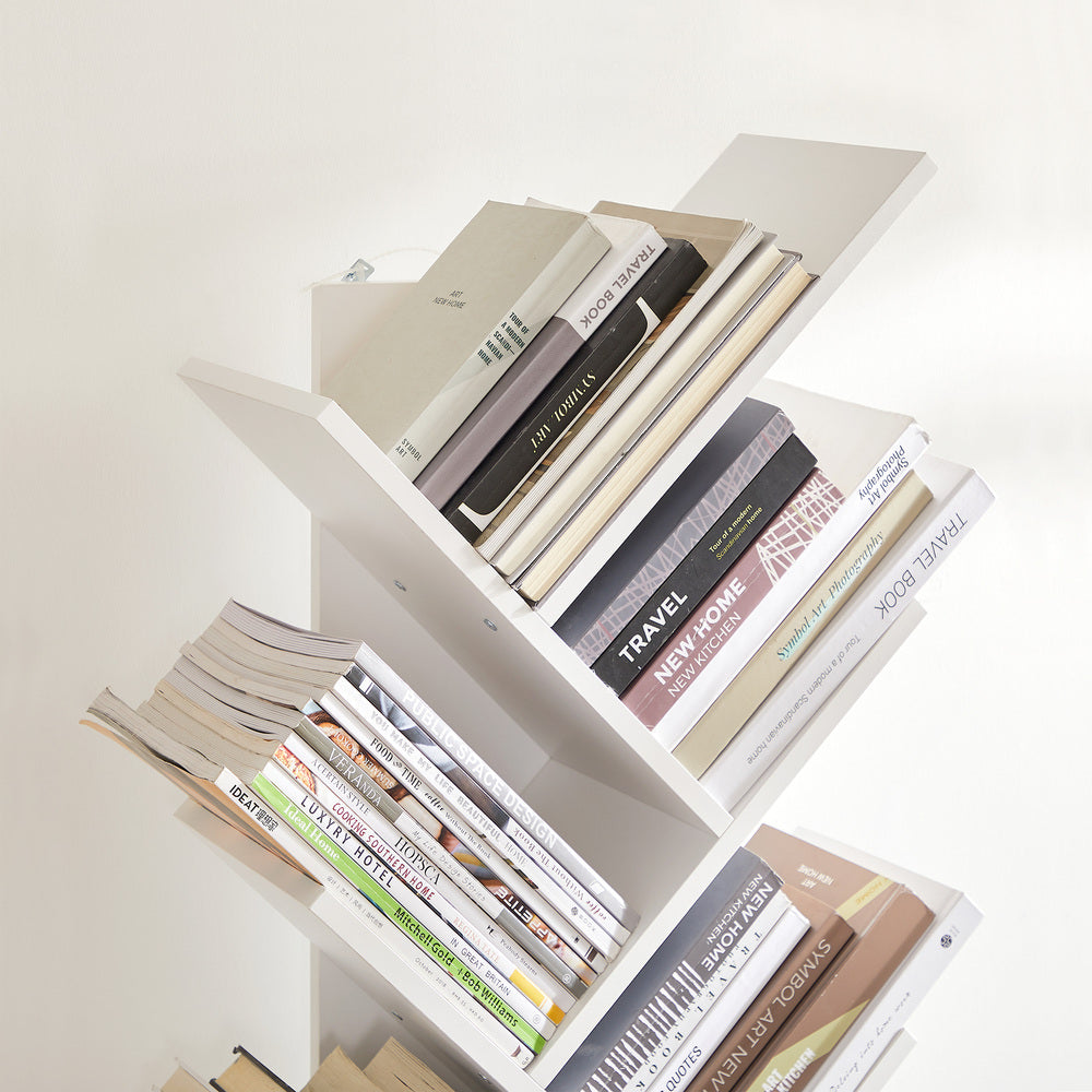 VASAGLE Tree Bookshelf 8 Tier White LBC11WTV1 LBC11WTV1 - image5