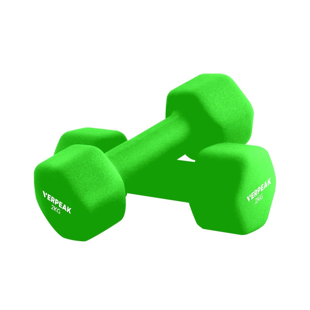 Verpeak Neoprene Dumbbell 2kg x 2 Green VP-DB-135-AC - image1