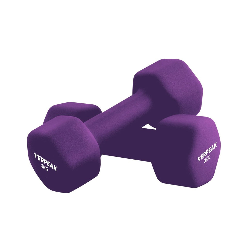 Verpeak Neoprene Dumbbell 3kg x 2 Purple VP-DB-136-AC - image1