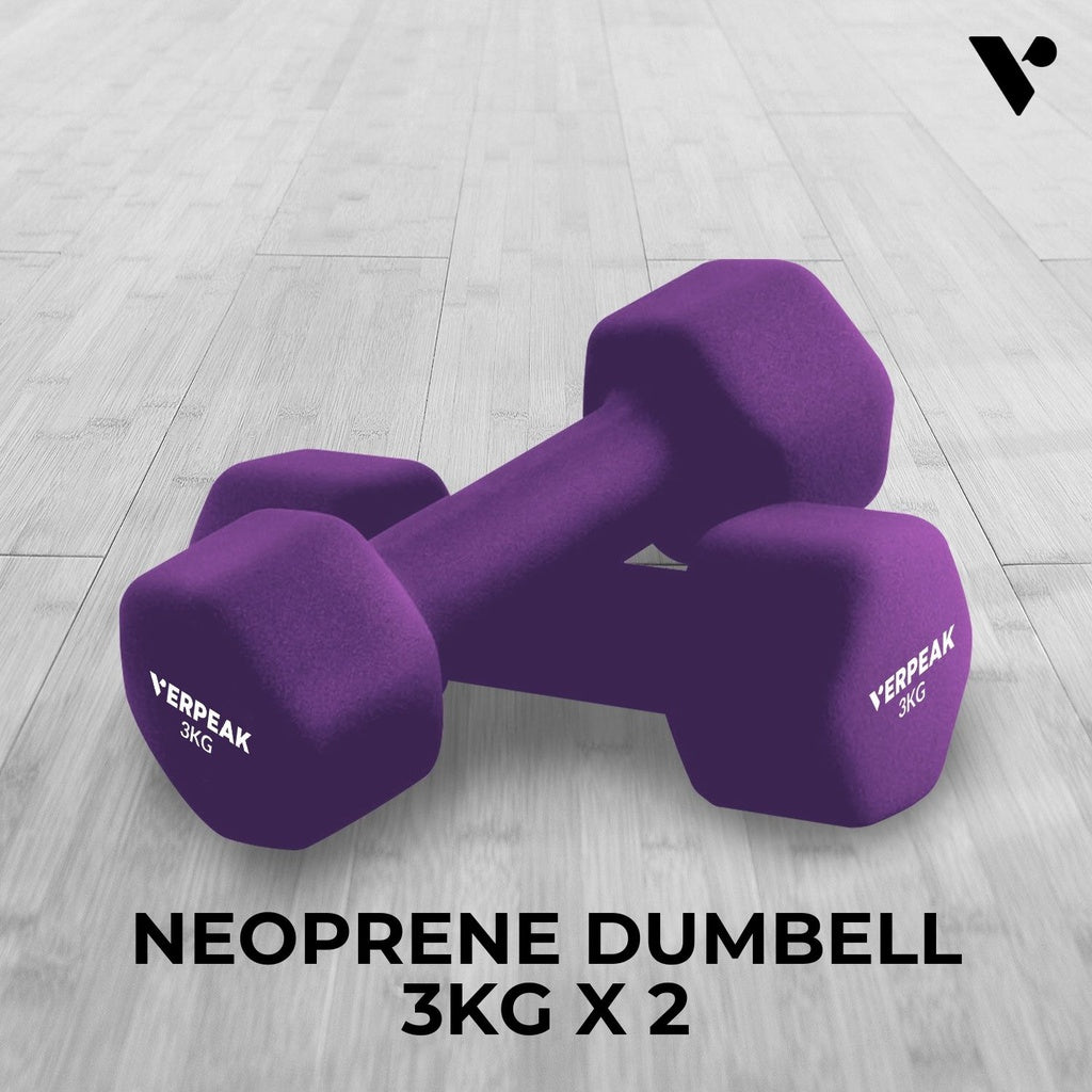 Verpeak Neoprene Dumbbell 3kg x 2 Purple VP-DB-136-AC - image2