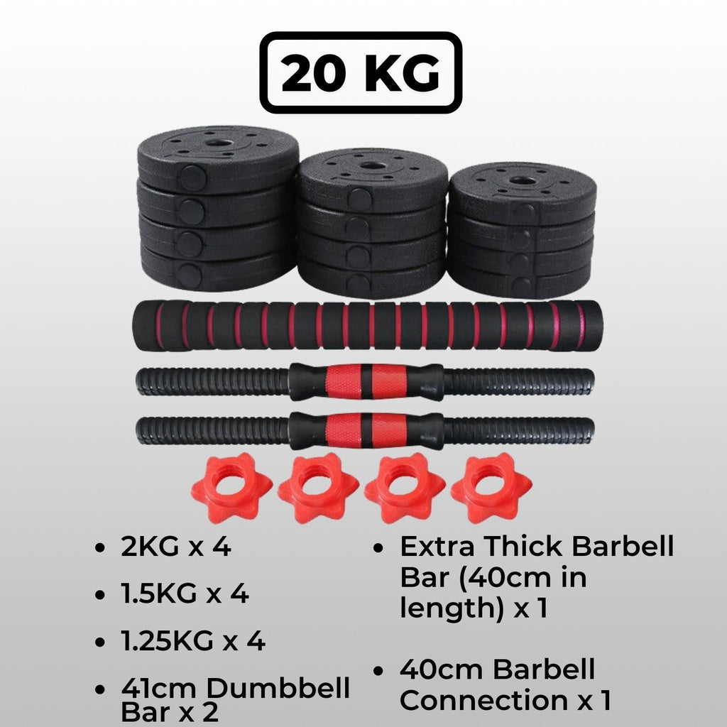 Verpeak Adjustable Rubber Dumbbells 20kg VP-DB-113-VS - image5