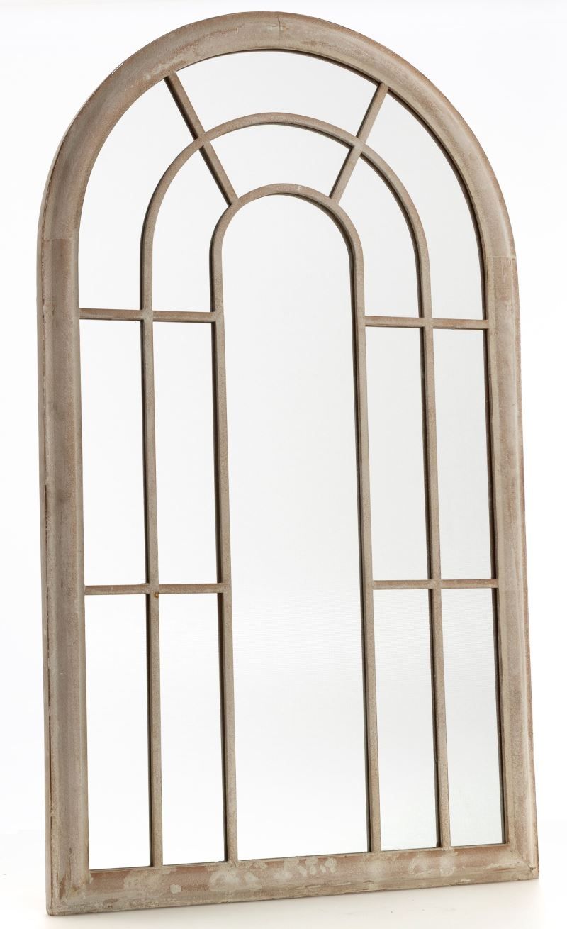 Large Garden Arched Window Mirror - image1