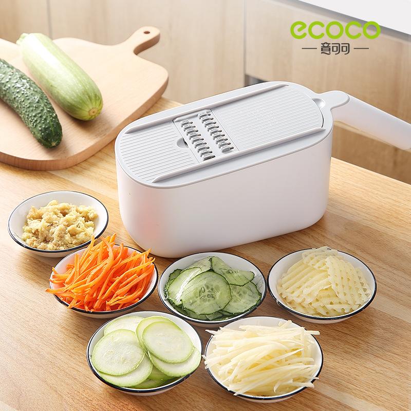 Ecoco Vegetable Chopper Spiralizer Vegetable Slicer Dicer Onion Food Cutter Home Use Grey - image3