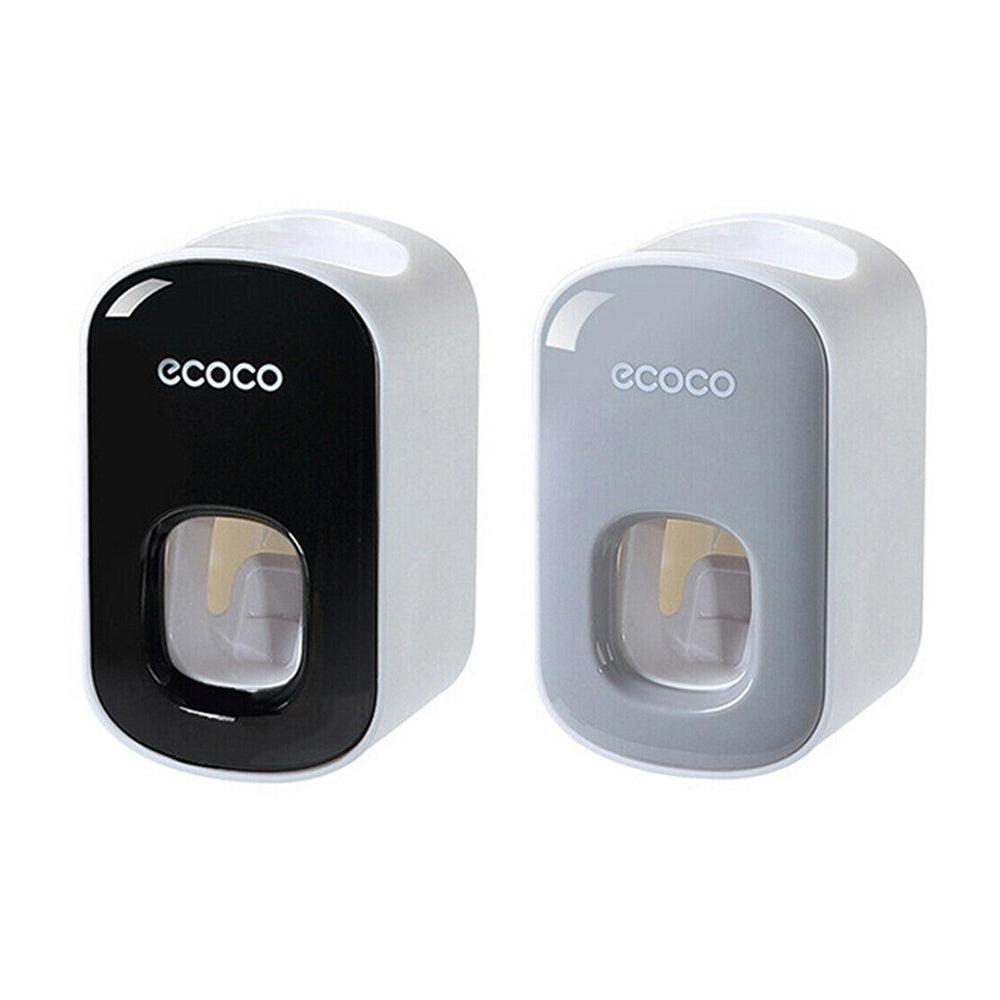 Ecoco Wall mount auto ands Free Toothpaste Dispenser Automatic Toothpaste Squeezer Bathroom Toothpaste Holder Grey - image2