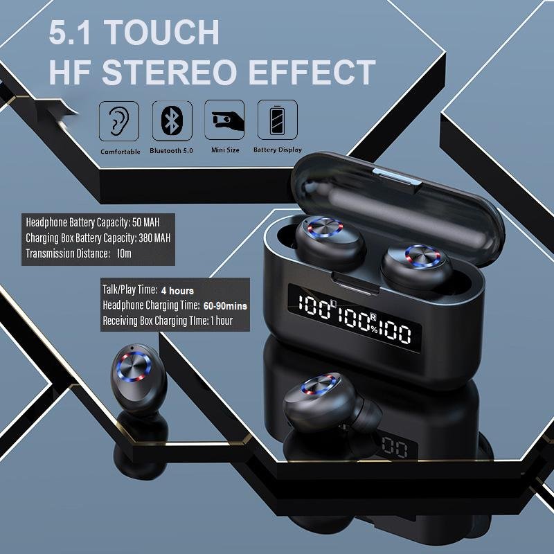 Wireless Bluetooth 5.1 Earphones Headphones Earbuds Headset - image2