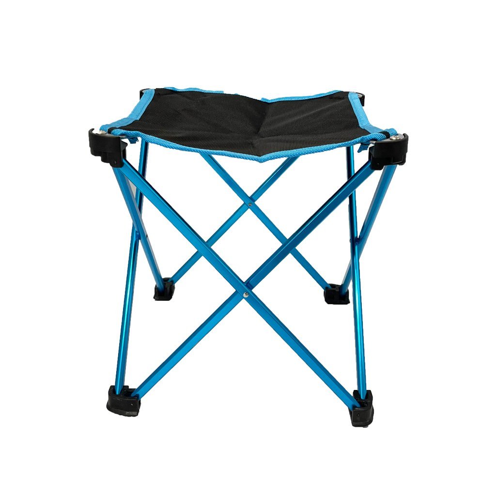 Mini Portable Outdoor Folding Stool Camping Fishing Picnic Chair Seat 80kg Blue - image2