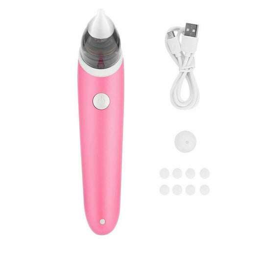 Baby Nasal Aspirator Electric Safe Hygienic Nose Cleaner Snot Sucker For baby (Red) - image1