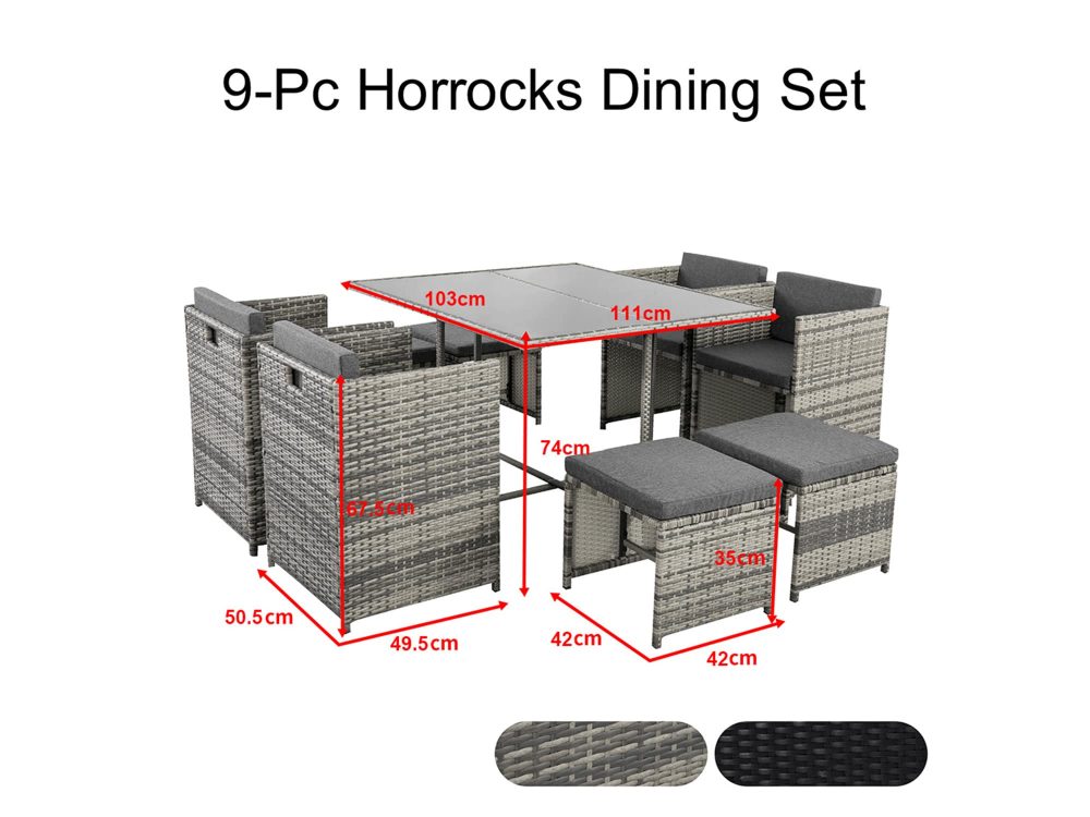 Horrocks 8 Seater Outdoor Dining Set _x0013_ Grey - image7