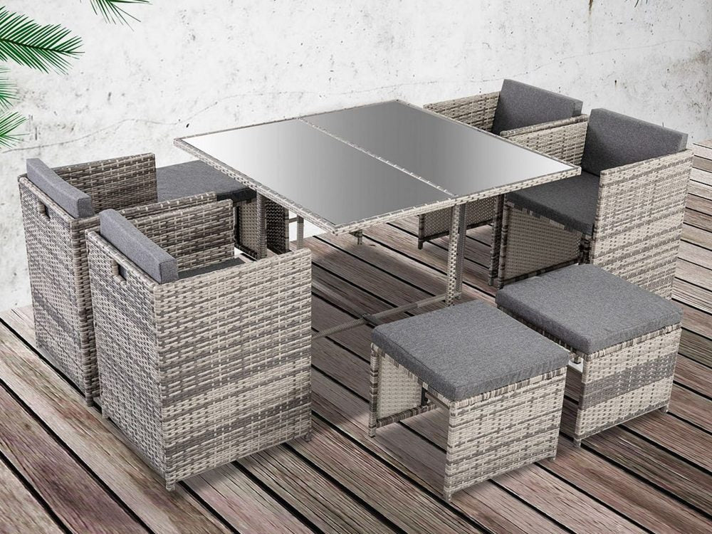 Horrocks 8 Seater Outdoor Dining Set _x0013_ Grey - image2