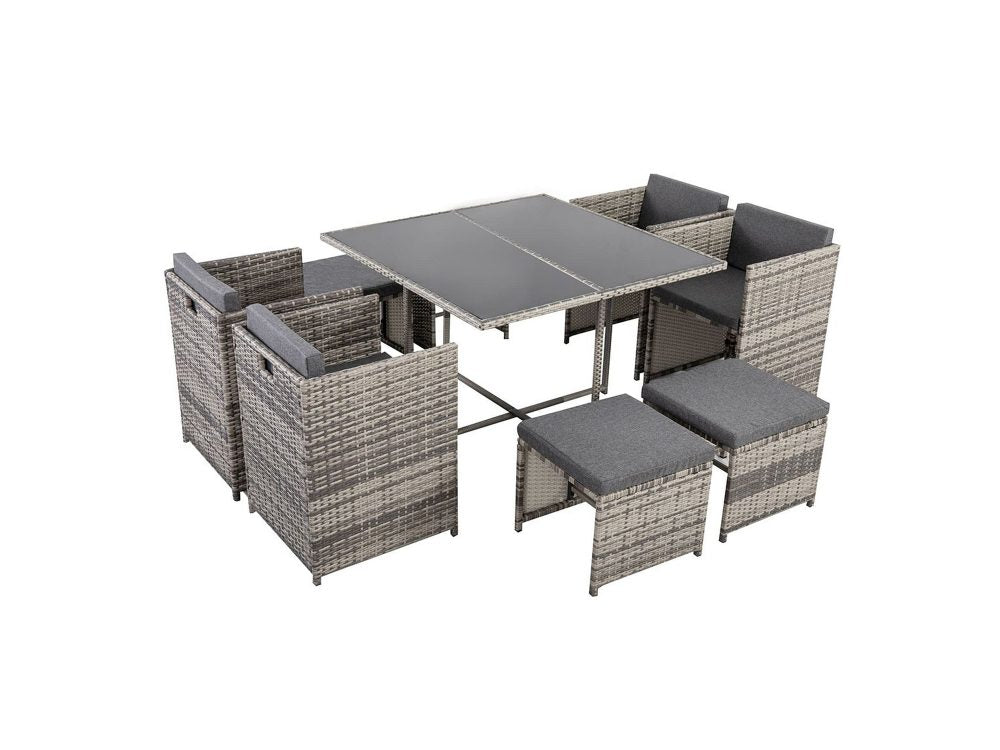 Horrocks 8 Seater Outdoor Dining Set _x0013_ Grey - image1