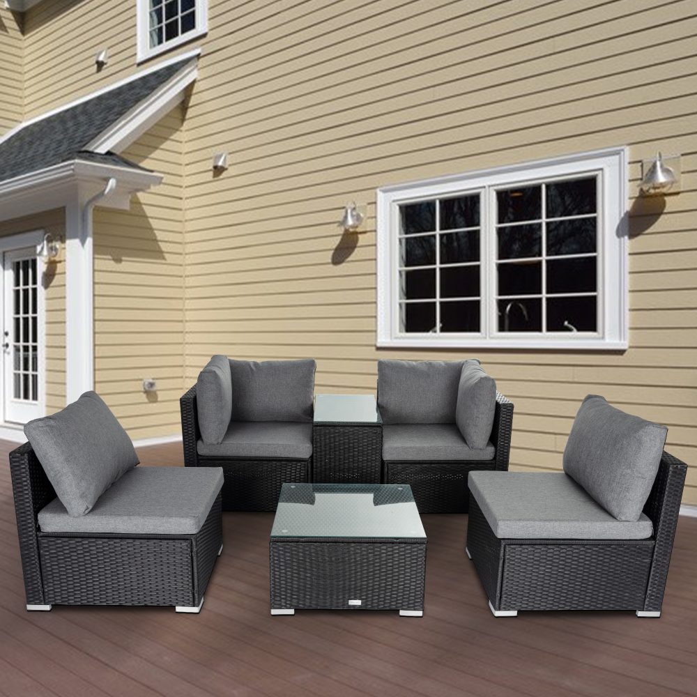 Modular Outdoor Wicker Lounge Set - image2