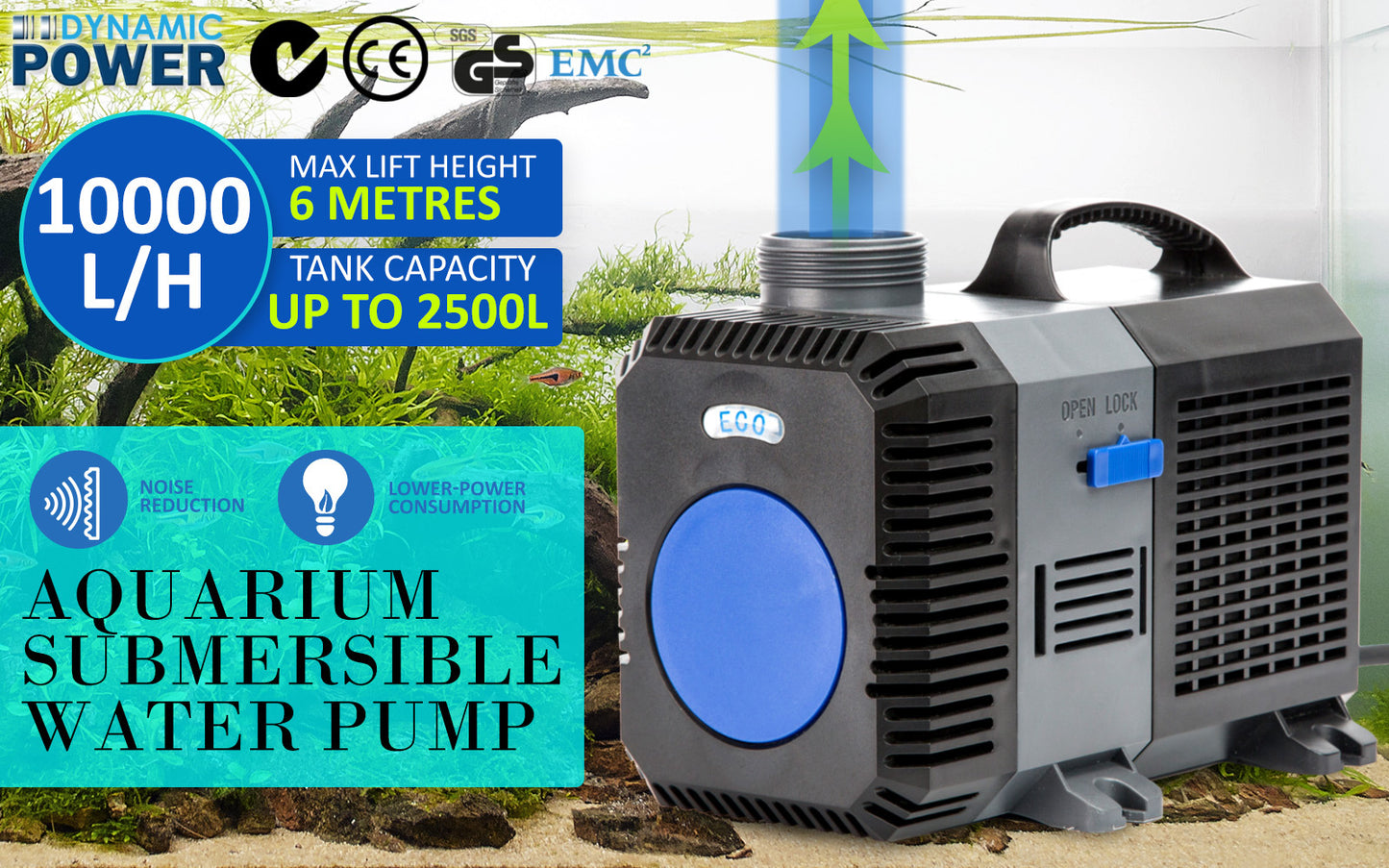 Combo Aquarium Garden Filter 10000L/H + Submersible Water Pump 10000L/H - image3