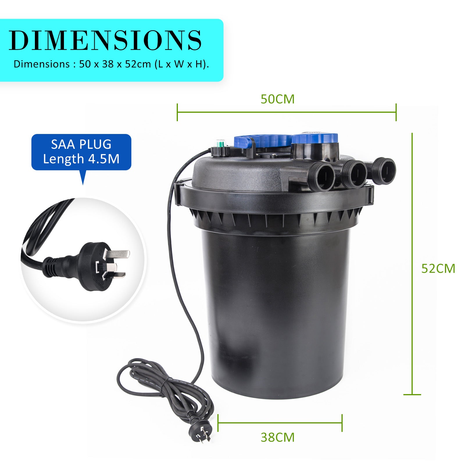 Combo Aquarium Garden Filter 10000L/H + Submersible Water Pump 10000L/H - image12