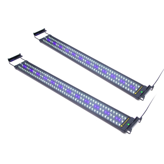 2 Set 27W Aquarium Blue White LED Light for Tank 95-115cm - image1