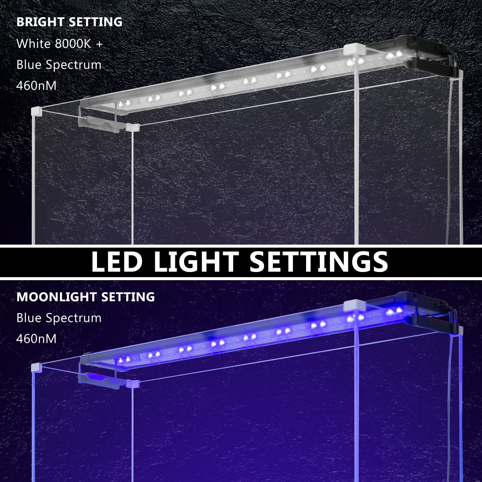 Dynamic Power 18W Aquarium Blue White LED Light for Tank 75-95cm - image3