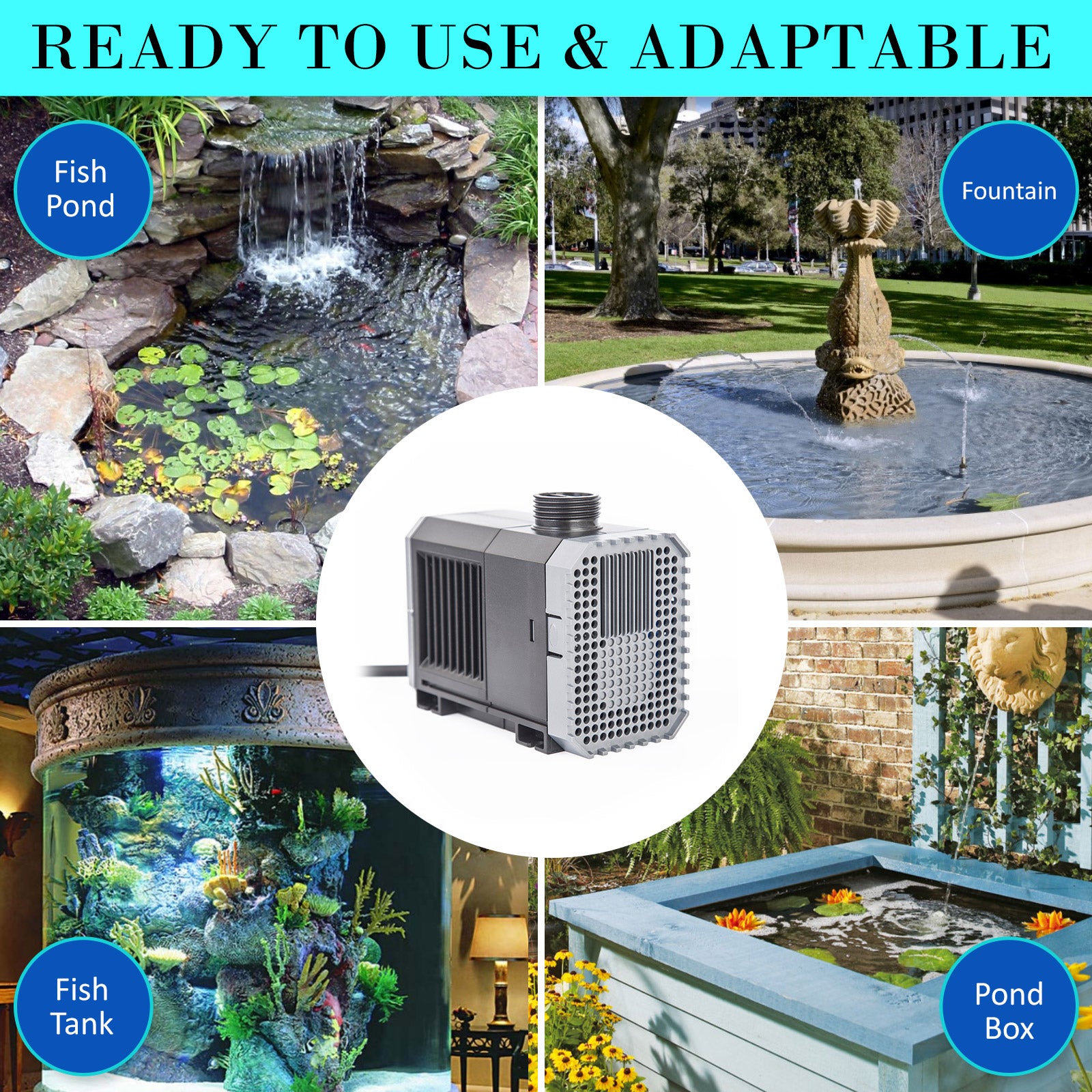 Aquarium Submersible Water Pump 2500L/H 45W 2.7m Pond - image10