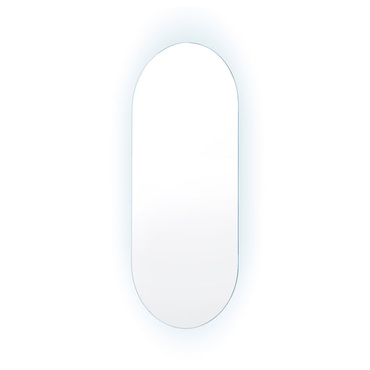 LED Wall Mirror Oval Touch Anti-Fog Makeup Decor Bathroom Vanity 45 x 100cm - image1