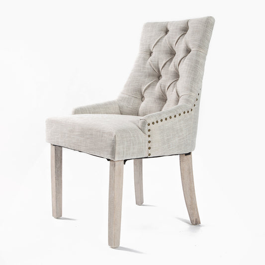 La Bella Cream French Provincial Dining Chair Amour Oak Leg - image1