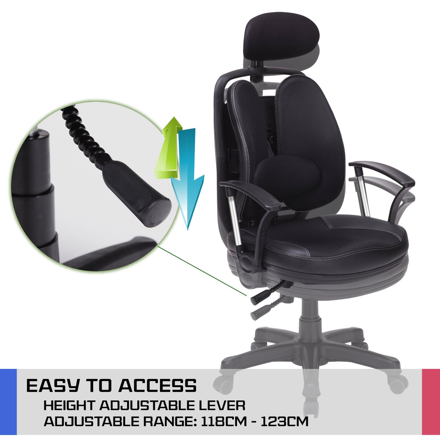 Korean Black Office Chair Ergonomic SUPERB - image5