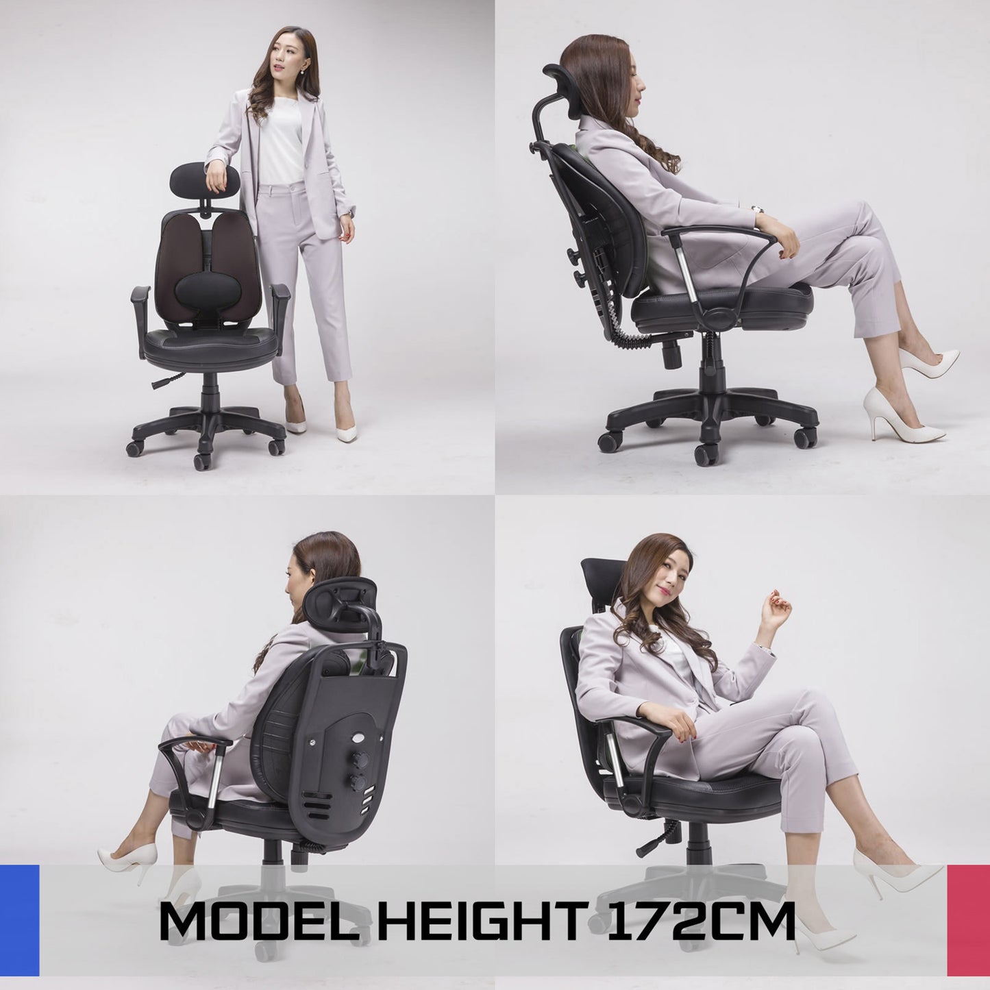 Korean Grey Office Chair Ergonomic SUPERB - image4