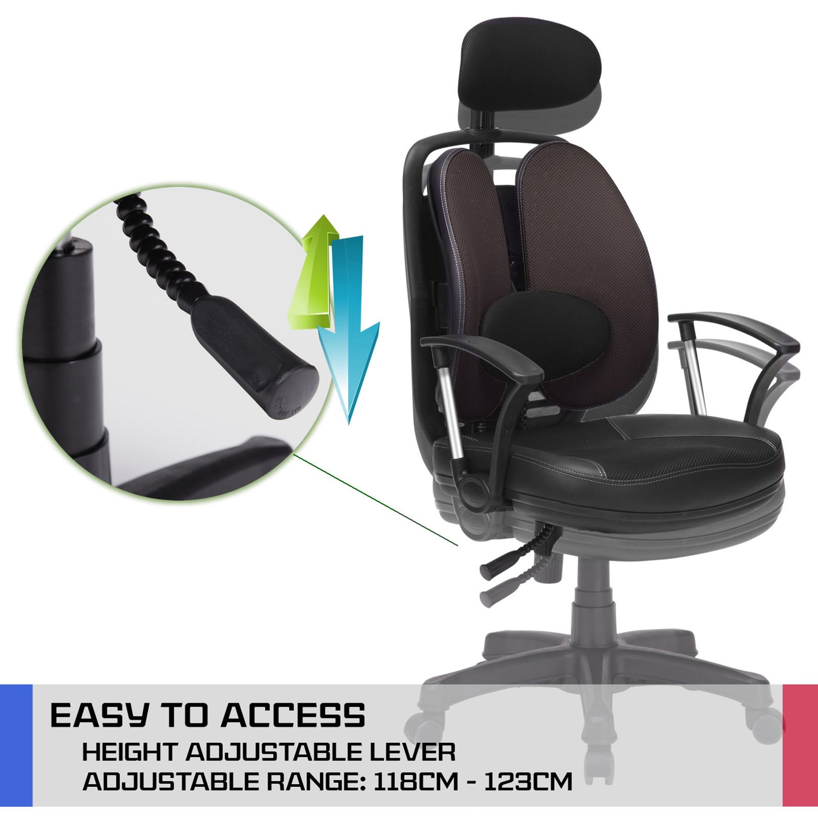 Korean Grey Office Chair Ergonomic SUPERB - image5