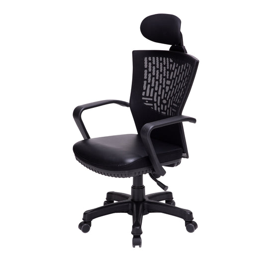 Korean Black Office Chair Ergonomic Chill - image1
