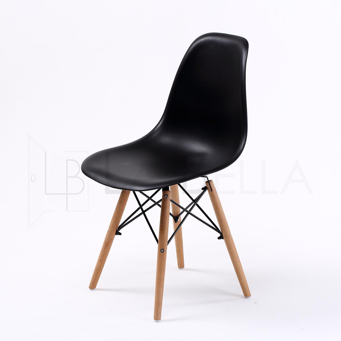 4 Set Black Retro Dining Cafe Chair DSW PP - image8