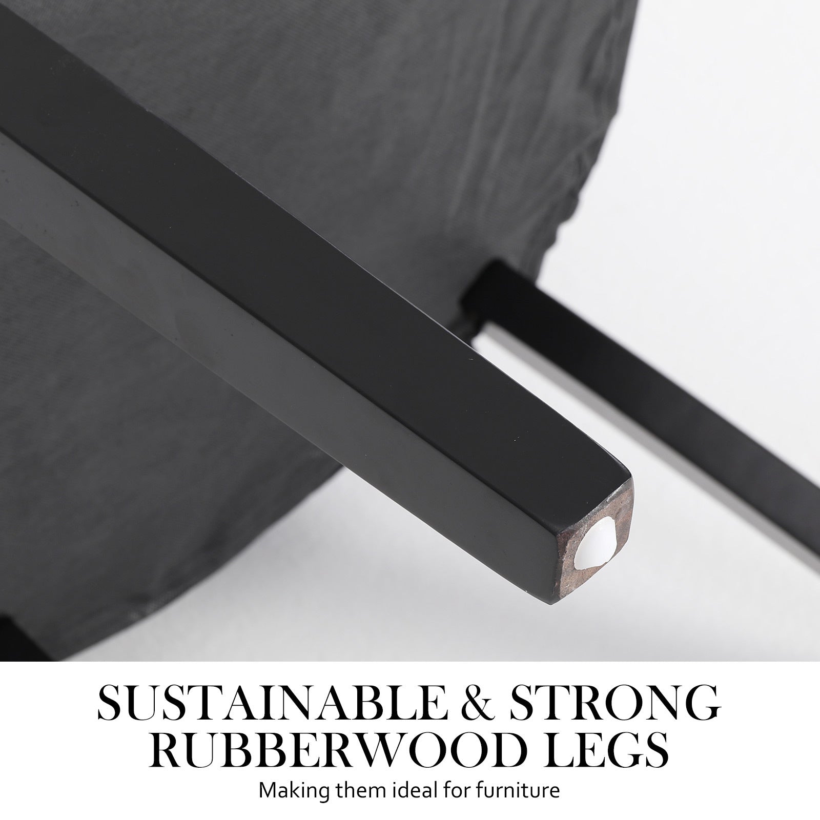Black French Provincial Dining Chair Ring Studded Lisse Velvet Rubberwood - image10