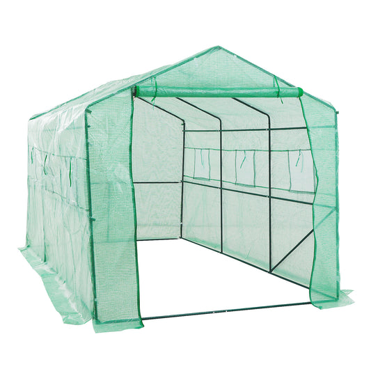 Home Ready Apex 3.5x2x2M Garden Greenhouse Walk-In Shed PE - image1
