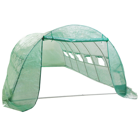 Home Ready Dome Hoop Tunnel Polytunnel 6x3x2M Greenhouse Walk-In Shed PE - image1