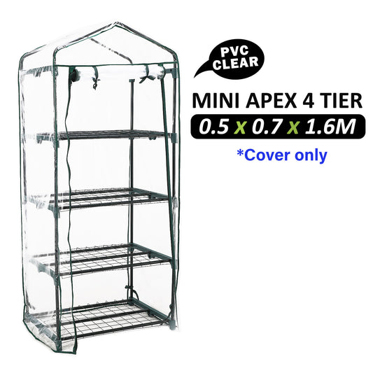 Home Ready Apex Mini Garden Greenhouse Shed PVC Cover Only - image1