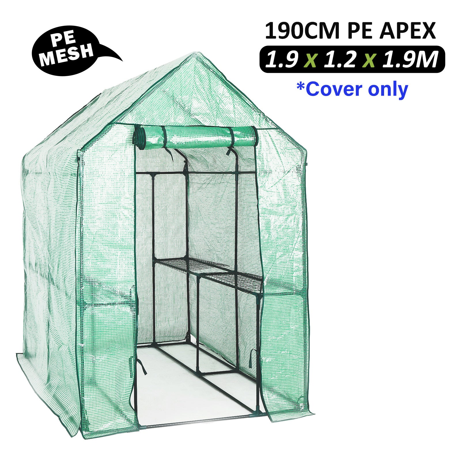 Home Ready Apex 190cm Garden Greenhouse Shed PE Cover Only - image2