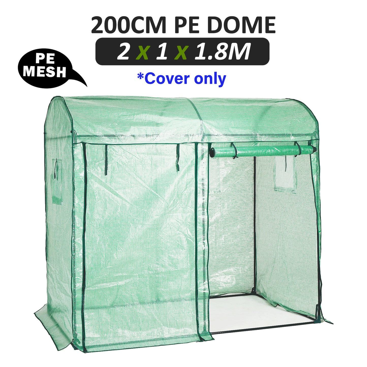 Home Ready Dome 200cm Garden Greenhouse Shed PE Cover Only - image1