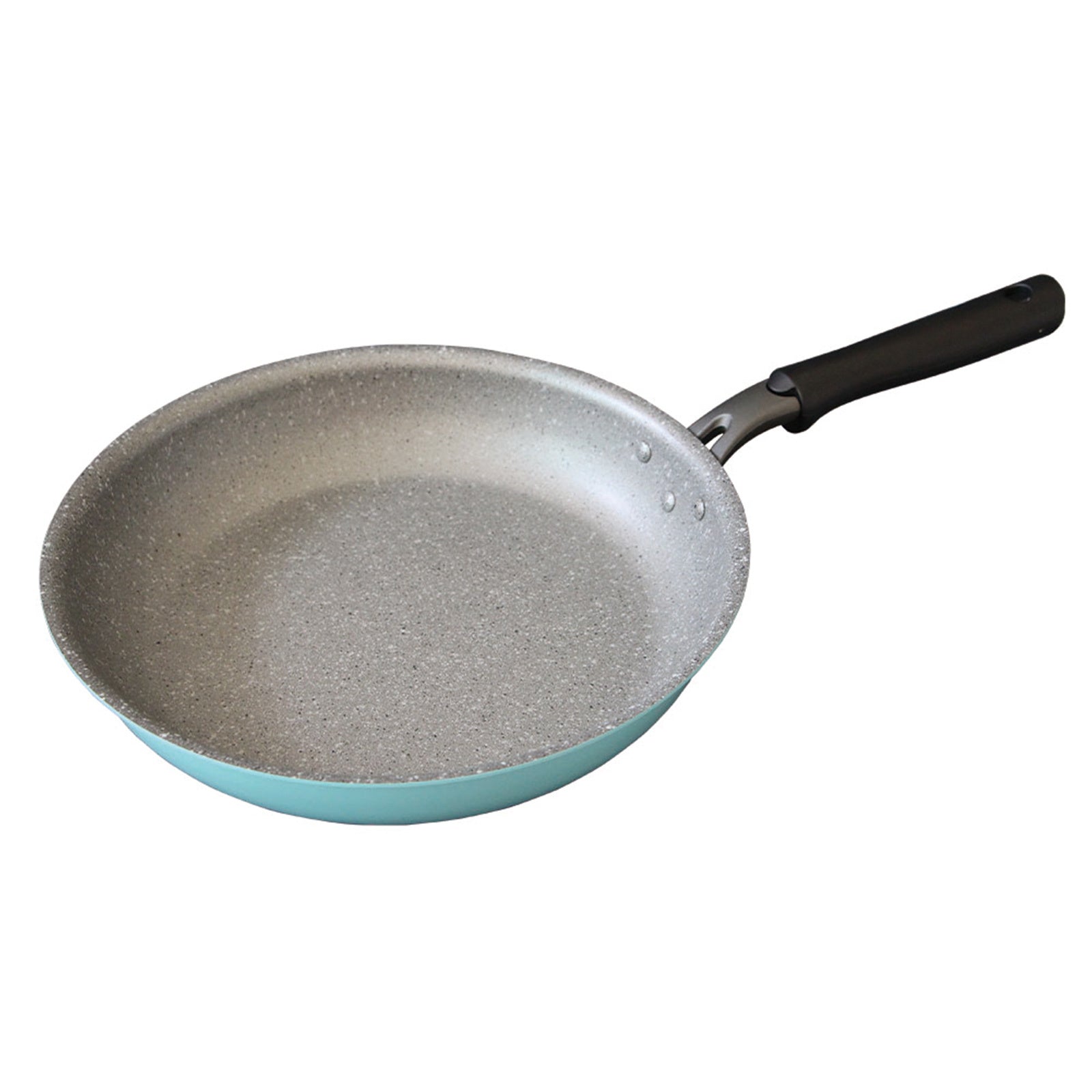 Round 28cm Pure Sky Blue Stone Frypan Frying Pan Non-Stick Induction Ceramic - image1