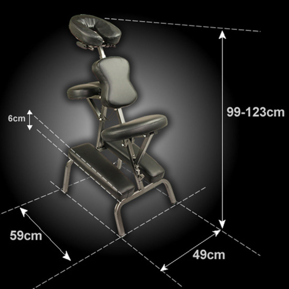 Black Portable Beauty Massage Foldable Chair Table Therapy Waxing Aluminium - image12