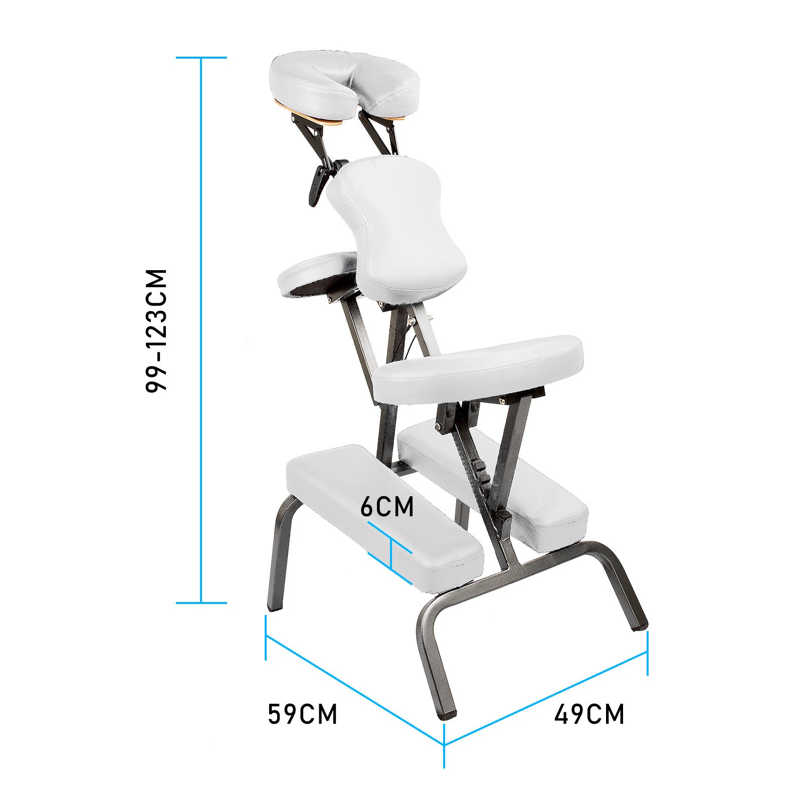 White Portable Beauty Massage Foldable Chair Table Therapy Waxing Aluminium - image12